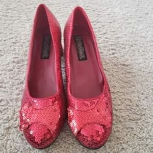 Red Sequin Shoes